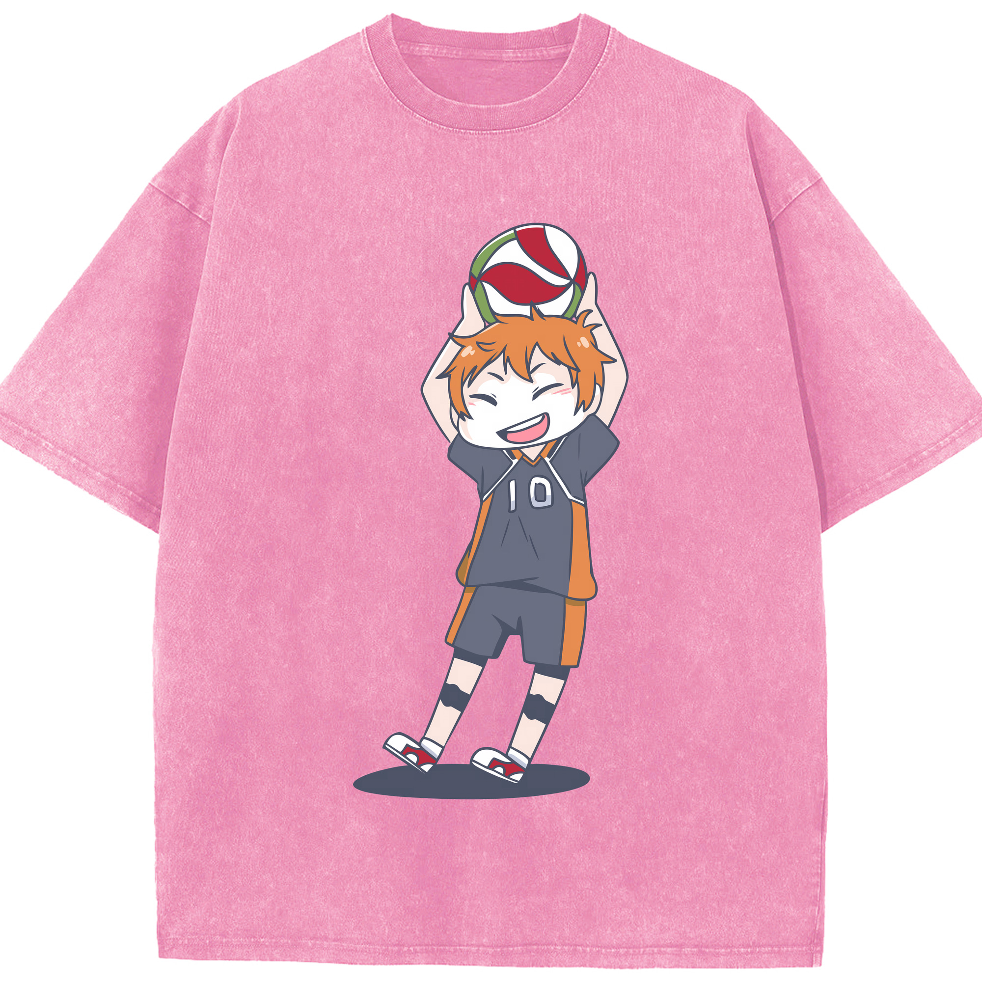（画像用） ハイキュー!! Haikyu!! 綿100% ヴィンテージ風 半袖Tシャツ（フロントプリント）